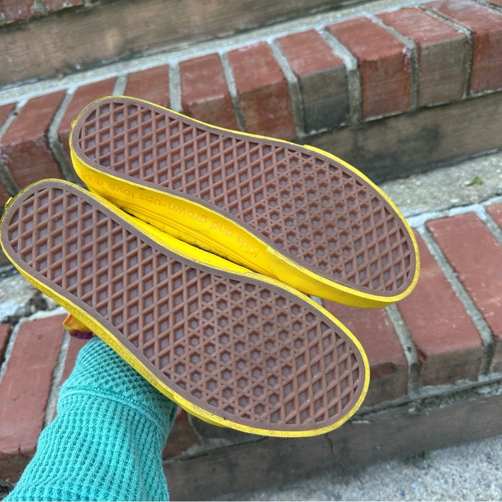 Vans x Haribo Gummy Bear Yellow Patent Old Skool Velcro Strap Sneakers Size 7.5 - Picture 12 of 14